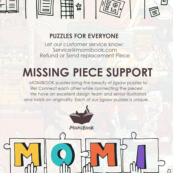 MOMIBOOK 1000 Piece Puzzle for Adults Jigsaw Puzzles of Enchanted Magic House, Touch Film Painting Image Difficult Challenging Hard Impossible Puzzle Unique Funny Party Christmas Birthday Gifts