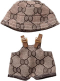 17cm Clothes Set(NO Doll),Hat & Overalls Set for 17cm Accessories Suit,Stylish Adorable Dolls Clothes Accessories,Cute Clothes for Dress up Unique Style (Style C)