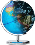 9" Illuminated Globes, 88 Constellations Map & Built-in LED Light & Learning 3-in-1, USB Charging, None-Slip Stainless Steel Stand for Classroom Education & Bedroom Decor, Inspire Geography Interest