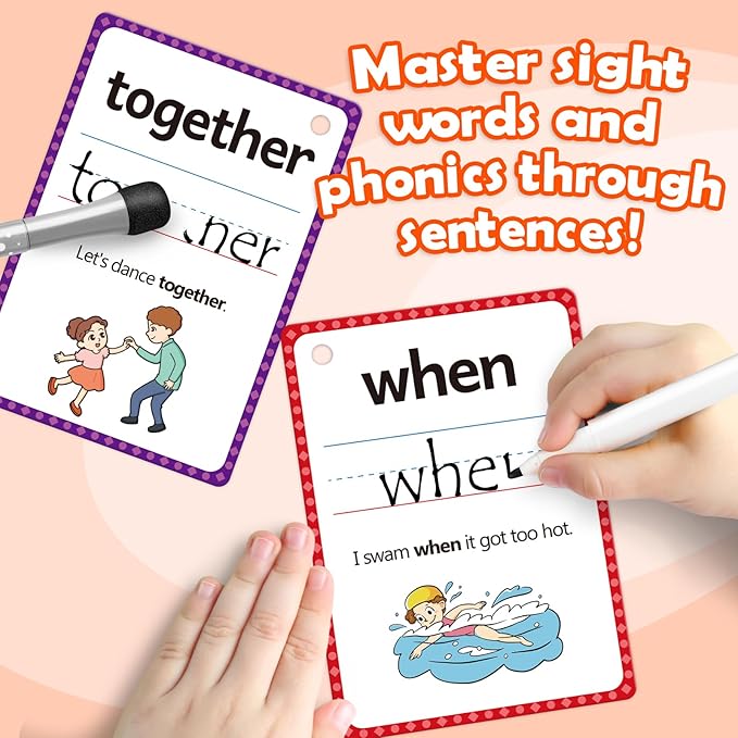 Aizweb Sight Words Flash Cards, Phonics Games Learn to Read Spelling Reading Learning Games, Dolch Site Words Digraphs CVC Blends Long Vowel Sounds for Pre-k Kindergarten 1st 2nd 3rd Speech Therapy