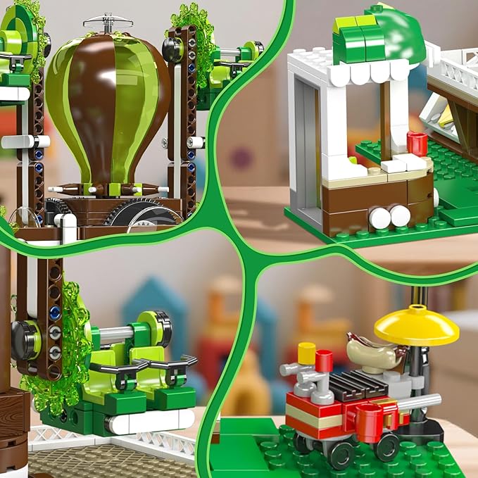 Mould King Nature-Tree Big Windmill Building Set, 2148+ Pcs Creative Amusement Park Swing Ride Model Kit, STEM Construction City Building Engineering Toy, Collectible Gift for Teens, Adults