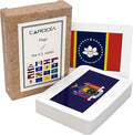 CARDDIA | U.S. State Flags Flashcards | 50 States with Names, Abbreviations, Capitals & Facts | Educational & Durable | Geography Learning Gift for Kids & Adults