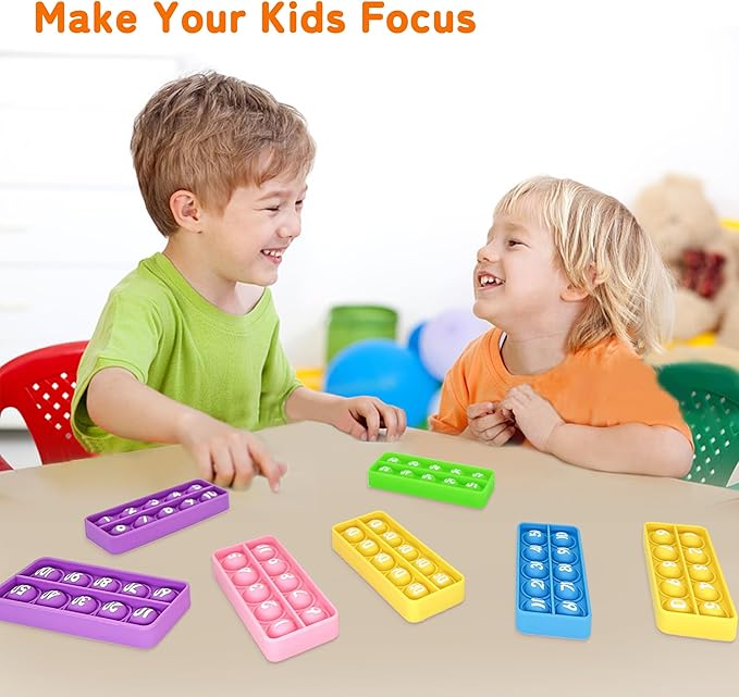 Ten Hundred Frame Popper, Math Fidget Sensory Toys, Ten-Frame Counting Toy, Educational Toy for Kids Classroom Group Learning Activities(Pack of 10)