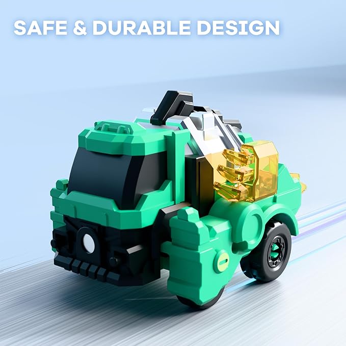 iPlay, iLearn Kids Dinosaur Transforme Robot Toy, Magnetic Construction Trucks Transform into Dinosaurs, Toddler STEM Educational Learning Toy, Cool Birthday Gifts for 3 4 5 6 7 8 Year Old Boy Girl