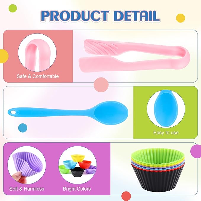 158 PCS Fine Motor Skills Set - 150 Pom Poms, 6 Sorting Bowls, Tweezers, Spoon, Sensory Bin Filler for Preschool Kids Counting, Sorting, Matching Training Activity