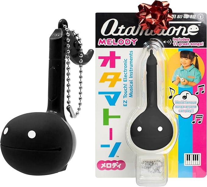 Otamatone [Melody Series] Japanese Electronic [Mini Size] Musical Instrument [11 Pre-Programmed Songs] Portable Synthesizer from Japan by Cube/Maywa Denki [English Instruction], Black