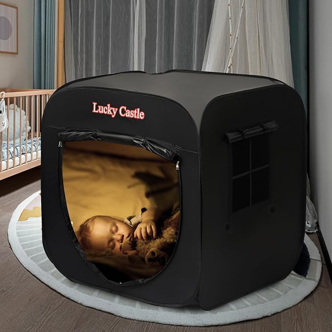 Sensory Tent for Kids, Lucky Castle Pop Up Tent for Children with Autism, ADHD, SPD- Calm Down Corner Helps Kids Relax, Reduce Anxiety & Improve Focus- PlayTent with Door & Window