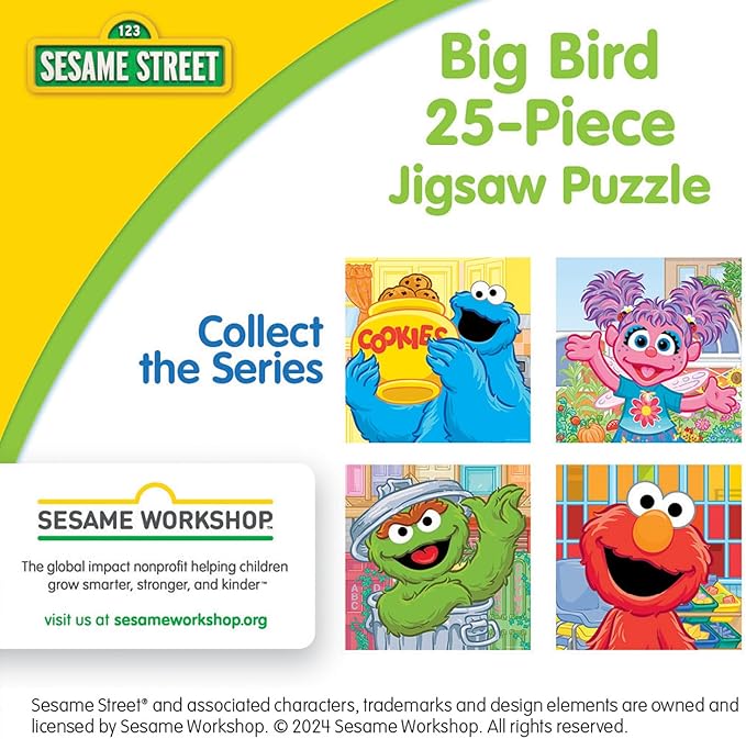 Masterpieces Officially Licensed Sesame Street 25 Piece Holiday Jigsaw Puzzle for Kids - Abby - 10"x10"