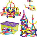 88 Piece Magnetic Balls and Rods Set,Magnetic Building Toys Colorful DIY STEM Building Blocks Sticks for Ages 3+ Year Old Children Boy Girl Educational Construction Toy