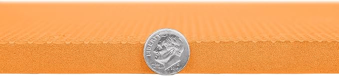 FlooringInc's 1/2" Soft Non-Toxic Baby Play Mat, Toddler Playmat, Colorful Puzzle PlayMat, Floor Mats for Kids & Babies, EVA Foam Interlocking Tiles for Nursery & Playroom | Orange, 4 Tiles, 16 Sq/Ft