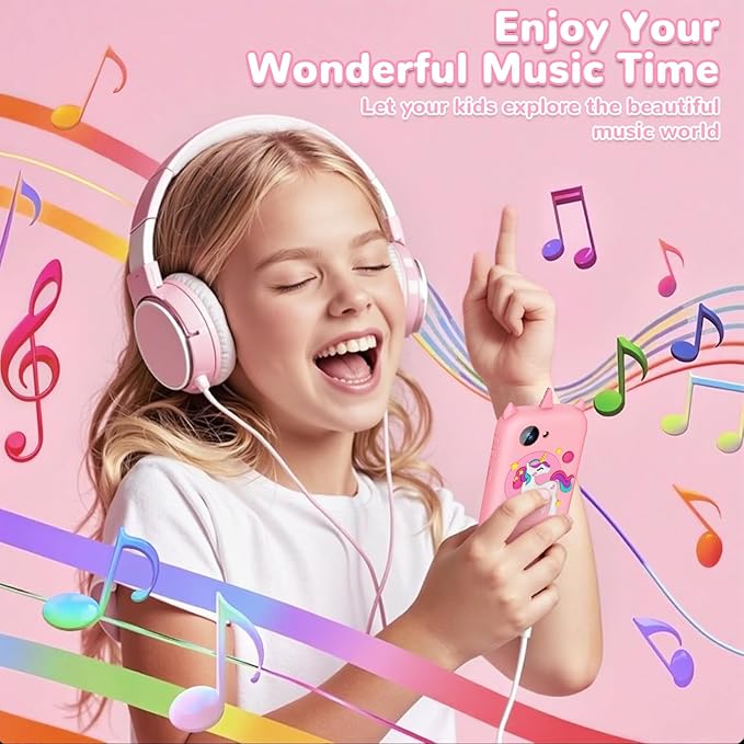 Lapare Kids Smartphone Toy, Toddler Learning Toy Phone with Dual Camera, Game, Music Player, Christmas Birthday Gifts for Girls Age 3-8
