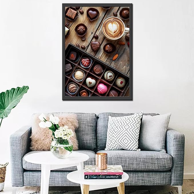 Tucocoo Chocolats Box Jigsaw Puzzle 1000 Pieces Puzzles for Adults, Coffee Cup Art Jigsaw Puzzles for Challenging Family Activity Games 27 x 20 inches DIY Handwork Puzzle for Home Decor Gifts