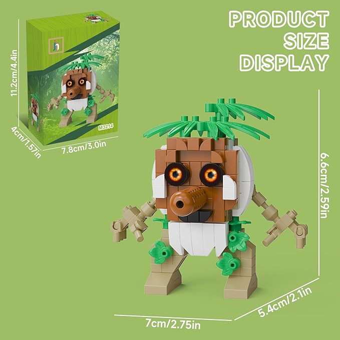 Italian Brainrot Action Figure Building Kit, Brainrot Toys, Creative STEM Construction Blocks, Collectible Desk Decor Gift for Adults & Teens 14+(BRR BRR PATAPIM)