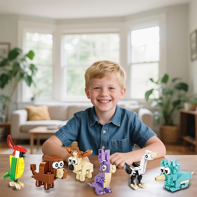 30 Pack Mini Animal Building Blocks Party Favors for Kids with 90 Models,Classroom Prizes,Birthday Gifts,Easter,Christmas,Valentine's Day Toys for Boys Girls Ages 6+