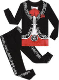 A&J DESIGN Pure Cotton Printed Pjs for 2-14 Years Kids, 2-Piece Long-Sleeved Pajamas Set