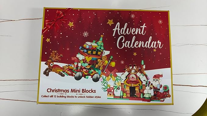 24-Day Building Block Countdown Calendar 2024 for Kids and Adults 24 Days of Building Fun with 12-in-1 Surprise Models