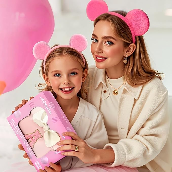 Kids Real Makeup Kit for Girls - 18Pcs Non-Toxic Washable Make Up Toys with Initial Toddler Purse - Personalized Birthday Gifts for Age 3 4 5 6 7 8 9 10 Years Old Girls Vanity Set - B