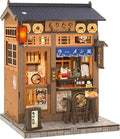 Cutefun Book Nook Kit - DIY Miniature House Kit for Adults, Japanese Tiny House Building Kit with LED, Dollhouse Kit Bookshelf Insert Decor Creative Gifts for Teens and Beginners (Morita Ramen)