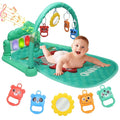 Baby Gyms Play Mat, Infant Toy Play Mat Activity Center, Baby Play Piano Mats with Music and Lights, Activity Padded for Babies Newborns and Toddlers Boys and Girls 0-12 Months, Green