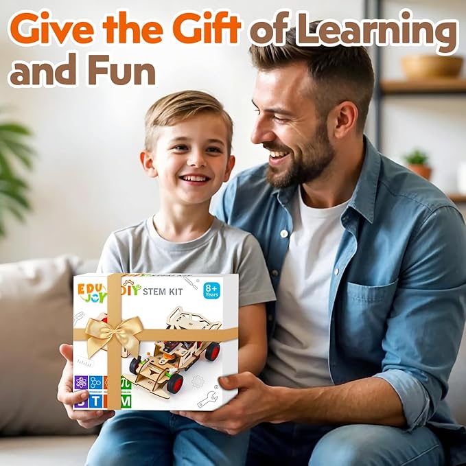 STEM Science Kits for Kids Age 8-12 - Building Remote Control Model Car Kits, 8 9 10 Year Old Teen Boys Gifts - 3D Wooden Puzzles Toys for Ages 8-13 - DIY STEM Crafts Educational Toys