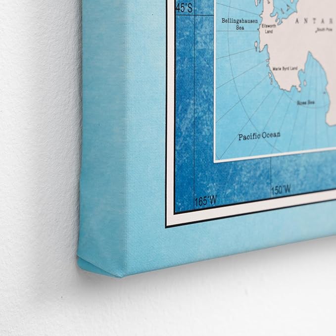 Canvas World Map with Cork Pin Board - English Lettering - Decorative Wall Decoration for All Rooms - Canvas Pictures with World Map Motif (90x60 cm, Pattern 21)