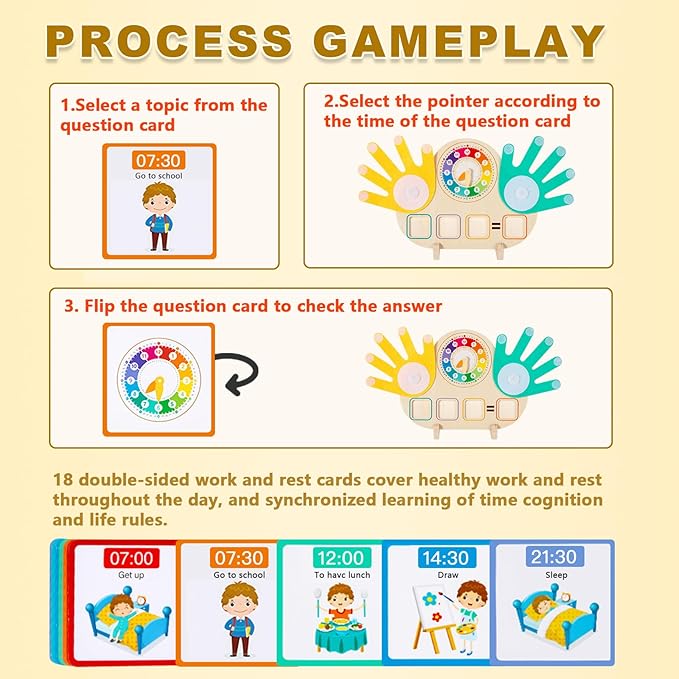 Educational 2 in 1 Math Manipulatives Number Counting Blocks & Teaching Clock for Kids, Preschool Learning Toys for Toddlers 3-5, Montessori Toys for 3-5 Year Old Boys Girls Birthday Gifts