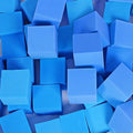 TRENDBOX 48 PCS 5" x 5" x 5" Foam Pit Blocks Sponge Cubes Foam Pit Cubes Sponge Blocks for Amusement Park, Gymnastics, Freerunning and Parkour Courses - Dark Blue (New)