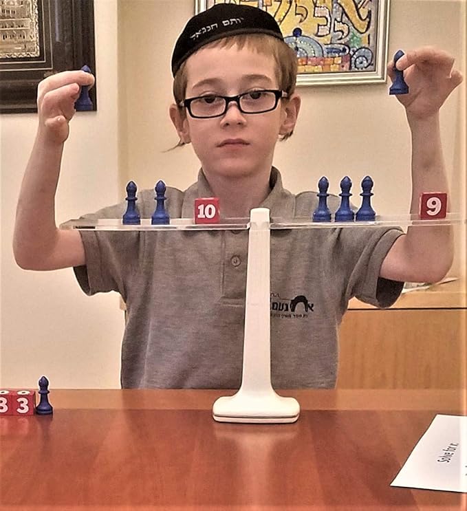 Hands-On Equations® Class Set for Teacher and 30 Students. Includes The Teacher Demonstration Balance Scale & Game Pieces and 30 Sets of Student manipulatives. Grade 3 and up