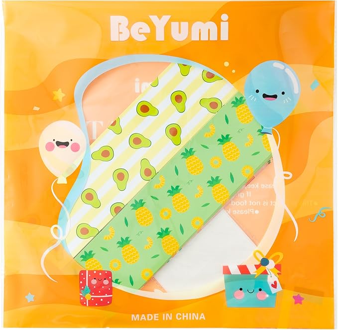 BeYumi Summer Fruits Border Trim - 80Pcs Back to School Fruits Bulletin Board Borders Watermelon Pineapple Lemon Avocado Decor Classroom Office Chalkboard Poster Summer Holiday Party Decoration