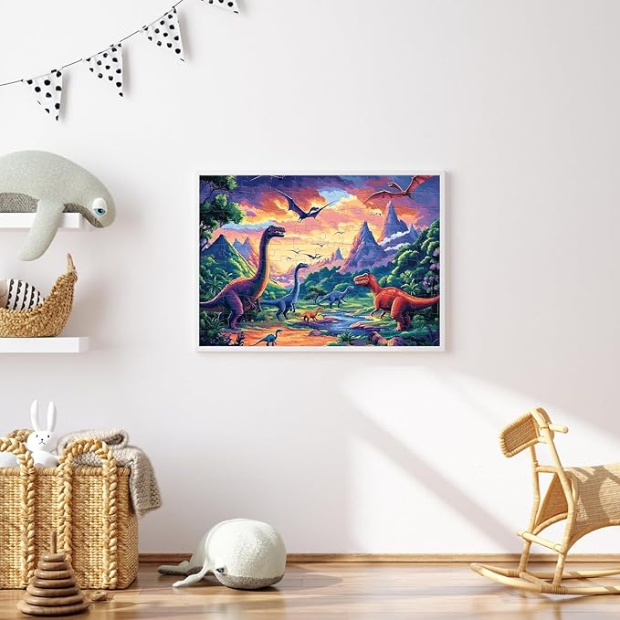 100 Piece Puzzles for Kids Ages 4-6 6-8 8-10, Large Piece Dinosaur Jigsaw Puzzle for Kid Boys 4-10 Year Old, Kids Puzzles Ages 5-8 Children Learning Educational Puzzle Toys Gifts for Girls Boys