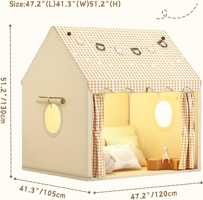Kids Play Tent Children's Play Tent Indoor Boy Girl Princess Toy Small House Outdoor Toddler Playhouse Castle Secret Base Birthday Celebration Garden Celebration
