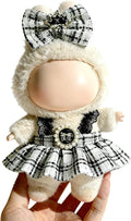 Clothes for LABUBU 17cm Doll (NO Doll), Outfit for LABUBU, Dress and Hairpin Set for LABUBU Dress Up, Fashion and Premium Dolls Accessories for LABUBU (Style A)