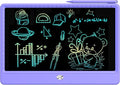 FLUESTON LCD Writing Tablet, Doodle Board Toys Gifts for 3-8 Year Old Girls Boys, 12 Inch Colorful Electronic Board Drawing Pad for Kids, Gifts for Toddler Educational Learning Travel Birthday, Purple