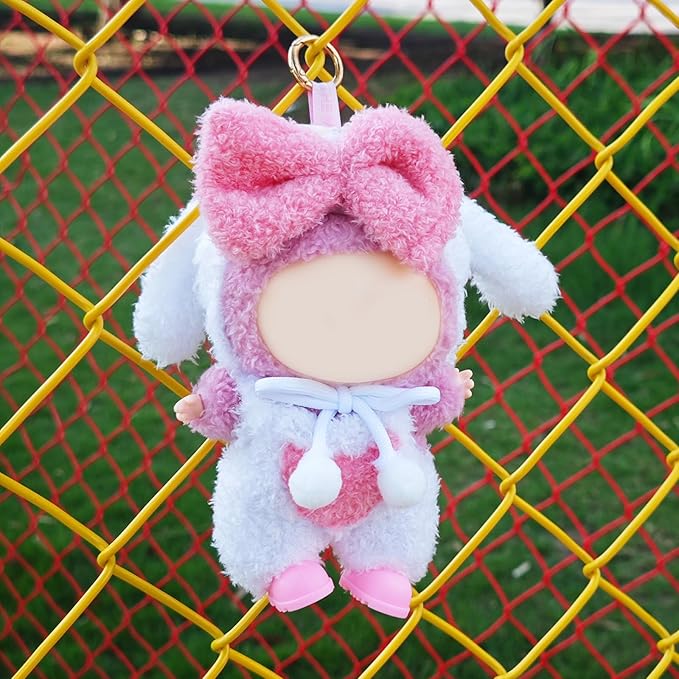 17cm Doll Clothes and Shoes Set, Pink Bunny Clothes Set, 4 PCS Cute Outfits and Shoes Stylish Exquisite Accessories