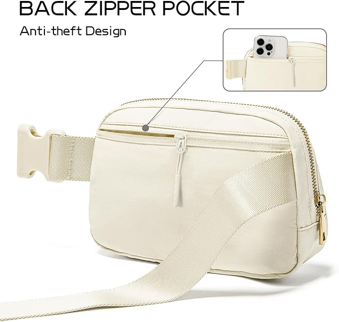 Gitus Gifts for 8 9 10 11 12 Year Old Girls Belt Bag Fanny Pack Crossbody Bags with Initial Letter Patch Cute Stuff Birthday Gifts for Teen Girls Women Personalized Trend Stuff (Ivory-Z)
