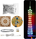 Led Canton Tower Model DIY Electronic Kit, LED Cube Model Handmade Soldering Project Kit, 12 LED Circles, Height 38cm. (GZT-12 KIT)