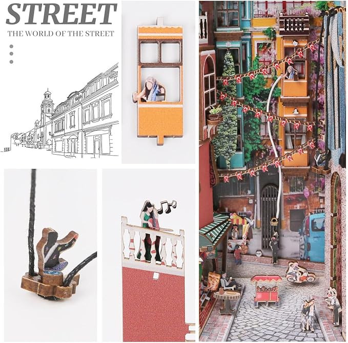 Scenery in Istanbul DIY Book Nook Kit for Adults, Booknook Miniature Dollhouse Kit, DIY Book Nooks Shelf Insert, Tiny House & Dollhouse Building Kit