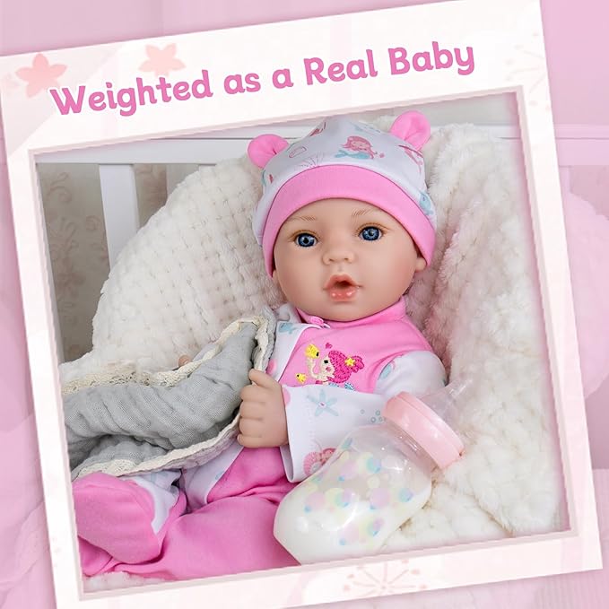 Aori Reborn Baby Dolls Girl Lifelike 18 inches - Realistic Newborn Baby Girls That Look Real, Premium Life-Size Collectible Doll for Preparents, Grandparents, Collectors