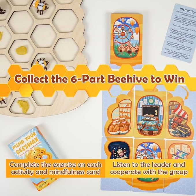 da Vinci's Room Mind Your Beeswax - Social Emotional Learning Activities and Social Skills Games for Kids 8+ | 3-8 Players