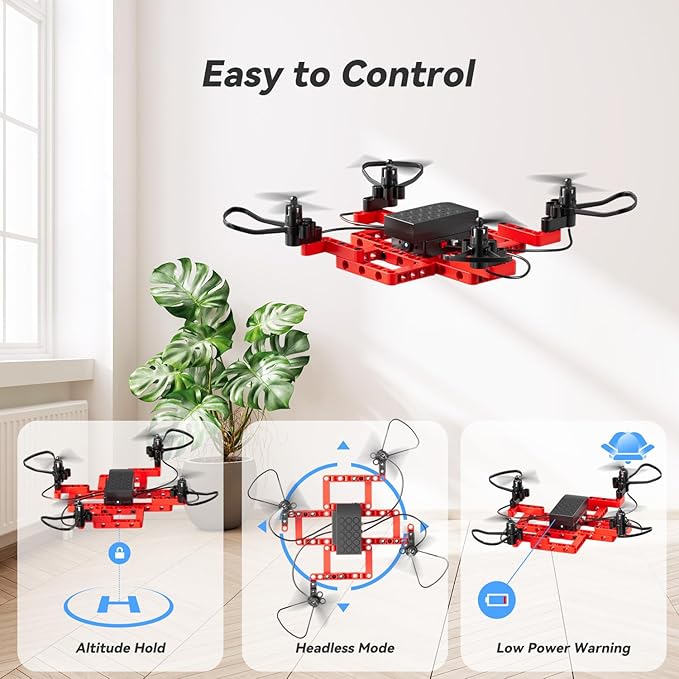 Mini Drone for Kids and Beginners,Creative 5-IN-1 DIY Drone Building Kits for Kids to Build Your Own Drones,5 Different Designs, Altitude Hold, 3D Flips,Easy to Build and Fly,Great Gifts for Boys&Girls to Enjoy Building,Flying and Fixing Fun