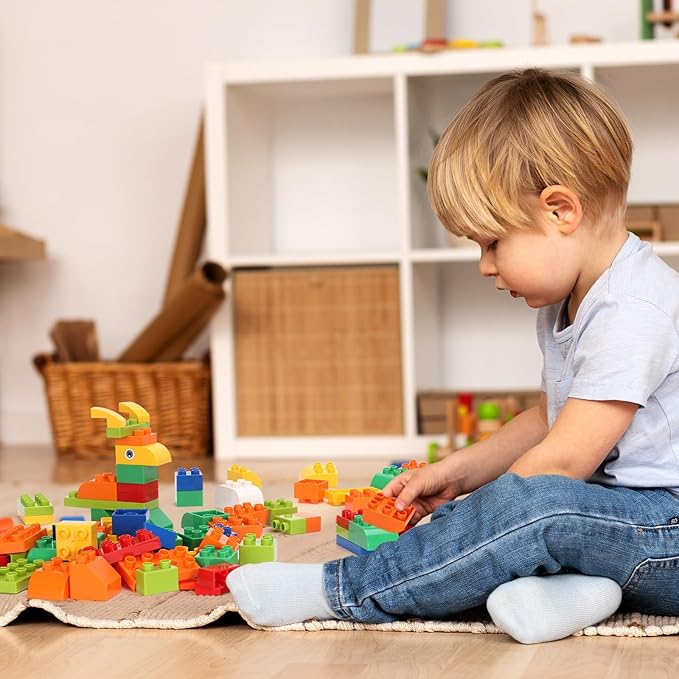 Building Blocks for Kids Toddlers, 76 Pieces Large-Size Building Blocks, Ideal STEM Toy for 3+ Year Old Kids