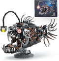 Mechanical Fish Building Sets for Adult,Deep-Sea Animal Building Display with Light,Collection Decor for Home or Office,Creative Blocks Gift for Boys Teens and Kids 8-14(1038PCS)
