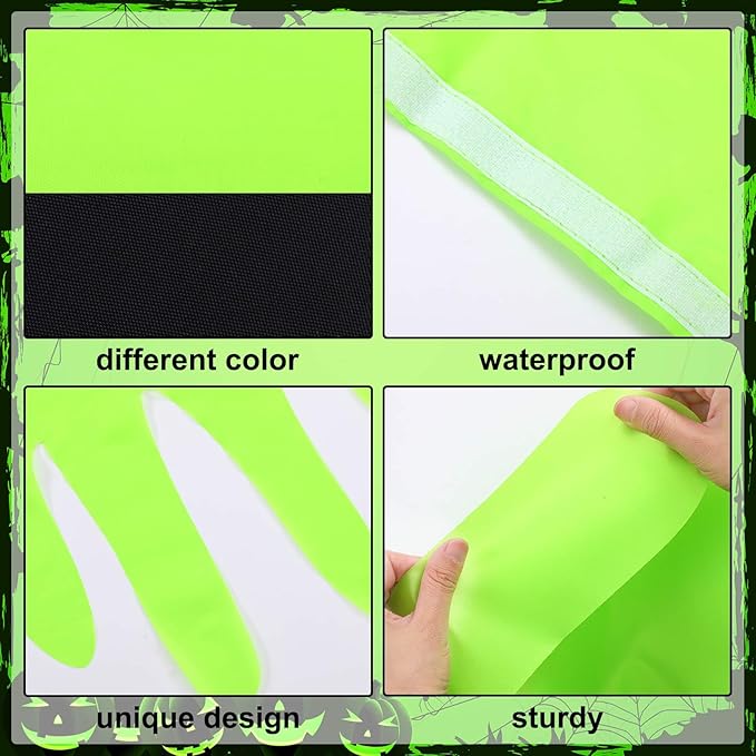 Oudain 3 Pieces Ghost Themed Tablecloths Waterproof Halloween Rectangle Table Cover Disposable for Boy Birthday Party Baby Showers Supplies Black and Green Table Cloth for Halloween Decoration