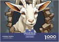 Sheep Thickened Wooden Jigsaw Puzzles Adults Fun 1000 Pieces 3D Animal Stress Relief Toy Education Game Home Decoration Toy Intellectual Game Challenge Educational 1000pcs (75x50cm)
