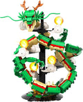 Dragon Building Set for Adult Boys Girls 14+, 1826 Pcs Chinese Loong with 7 Light Beads Collectible Display Model Home Office Decor, Animal Toy Building Block Set, Creative Birthday Gifts