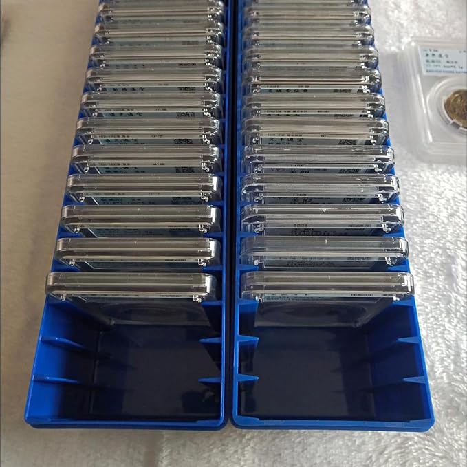 MUDOR Coin Slab Storage Box, Plastic Holder Case Compatible with 20 Slab PCGS Coin Holders, Olny Box (BLUE, 1pcs)