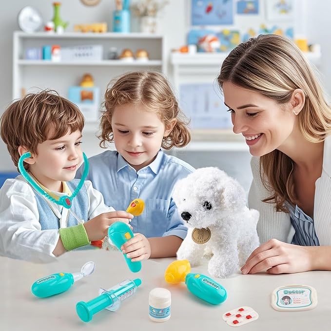 Doctor Kit for Toddlers 3-5, Kids Veterinarian Playset Doctor Set, Fun Role Playing Game Doctor Play Gift for Kids