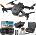 Drone with Camera for Adults Kids, 1080P HD FPV Foldable RC Quadcopter with Upgrade Altitude Hold, One-Key Take Off/Landing, Gesture Control, 90° Adjustable Lens, Headless Mode, 2 Batteries, Carrying Case, 3D Flip