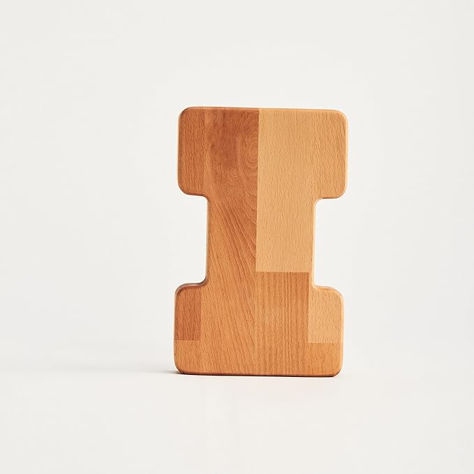 Personalized Wooden Piggy Bank – Custom Letter I Coin Bank in Beech Wood with Clear Acrylic Front, Engraved Name Option, Money Saving Box for Kids and Adults