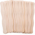 8" Jumbo Wood Wavy Popsicle Sticks,50 Pcs Fan Sticks,Fan Handles,Extra Large Natural Wood Craft Sticks,Jumbo Sticks for Wedding Programs,Waxing,Craft Project,DIY Classroom Crafts,Woodcraft